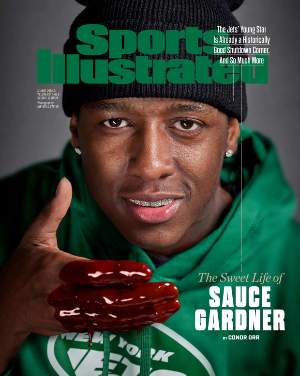 Sauce Gardner on the cover of the June 2023 issue of Sports Illustrated.